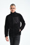 Full Zippered 5 Pocket Men's Fleece Outdoor Jacket - 6