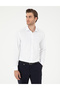 White Slim Fit Textured Long Sleeve Shirt 50296573-VR013
