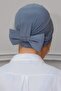 Gray Practical Ready-made Interlocking Hijab Bonnet Sandy Fabric With Bow Double Sided Single Cross 1833_15 - 2
