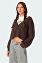 Brown Buttoned Knitwear Sweater Cardigan MG1990 - 5