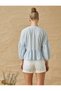 Embroidery Detailed Blouse V-Neck Balloon Sleeve - 4