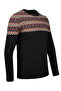 Men's Coarse Knit Crew Neck Knitwear Navy Blue Sweater Patterned Regular Fit - 5022 - 3