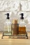 2-piece metal stand glass liquid soap and lotion bottle soap dispenser 500 ml black - d/1 c1-1-289 - 5