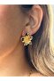 Flower Gold Color Earrings - 2