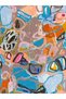 Özge Collection Oil Paint Look Multicolor Abstract Patterned Woven Base Decorative Carpet Ozge23 - 7