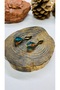 Crystal Cut Earrings with Handmade Brass Apparatus