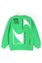 Boys Tracksuit Set - Long Sleeve, Front and Back Print, Brushed Green Navy - 2