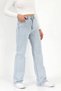 Women's straight fit jeans - ice blue, high-waisted, cotton blend with lycra - 616-2269 - 3