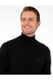 Black Slim Fit Turtleneck Basic Knitwear Sweater 50276531-Vr046 - 2