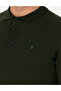 Dark Green Slim Fit Polo Neck Basic Knitwear Sweater 50276350-Vr079 - 7