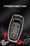 Audi Compatible A3, A4, A6, A7, A8, B9, C8, 4K, D5, S7, S8, Q7, Q8, E-Tron Silver Edge Tpu Key Case Cover (Black) - 4