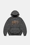 Dominate and Project Printed Oversize Unisex Premium Washed Black Hoodie