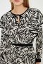 Women's Black Round Neck Flounce Detailed Elastic Waist Flared Mini Dress Arm-25K001051 - 4
