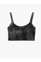 Sports Half Tank Tie-Dye Patterned Thin Strap Slim Fit