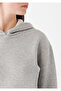 Women's Hooded Gray Basic Sweatshirt167299-82816 - 5