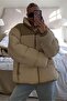 Beige Plush Oversize Coat Mg1371 - 6