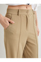 Fabric Pants High Waist Wide Leg Comfortable Fit Ribbed Pocket - 5