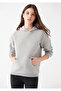 Women's Hooded Gray Basic Sweatshirt167299-82816 - 2