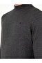 Anthracite Melange Slim Fit Quarter Collar Basic Knitwear Sweater 50296613-Vr081 - 7
