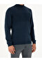 Navy Blue Melange Slim Fit Half Turtleneck Sweater 50281846-Vr120 - 6