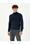Navy Blue Melange Slim Fit Half Turtleneck Sweater 50281846-Vr120 - 3