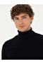 Navy Blue Slim Fit Turtleneck Sweater 50281831-Vr033 - 2