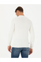 Ecru Slim Fit Crew Neck Knitwear Sweater 50278095-Vr019 - 6