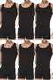 Men's Premium Cotton Classic Rib Tank Top 6 Pack - 2