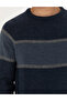 Navy Blue Slim Fit Crew Neck Knitwear Sweater 50278026-Vr033 - 7