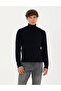 Navy Blue Slim Fit Turtleneck Sweater 50281831-Vr033 - 3