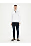 Ecru Slim Fit Zippered Stand Collar Knitwear Sweater 50279383-Vr019 - 4