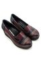 Anya Burgundy Genuine Leather Wedge Heeled Casual Shoes