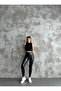 Firming Lifting Raised High Waist Shiny Faux Leather Leggings Without Pockets - 6