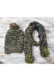 Hat Single Pompom Scarf-Beanie Set -Children's Scarf-Beanie Set - 2