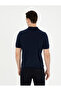 Navy Blue Slim Fit Button Polo Neck Knitwear T-Shirt 50294580-Vr033 - 5