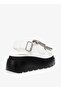 Women's Buckle Accent Flatform Sandals - 2