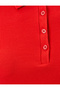 Polo Neck T-Shirt Crop Slim Fit Button Short Sleeve - 6