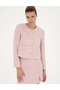 Pink Tweed Crop Jacket 50282077-Vr041 - 3