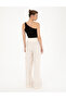 Ecru High Waist Wideleg Trousers 50284523-Vr019 - 4