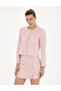 Pink Tweed Crop Jacket 50282077-Vr041