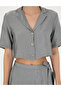 Gray Regular Fit Crop Top Short Sleeve Shirt 50288783 -Vr024 - 6