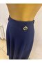 Hijab Long Button Accessory Fabric Mevlana Skirt Navy Blue - 4