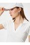 Crop Polo Neck T-Shirt Short Sleeve Slim Fit Camisole Viscose