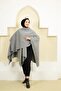 women's solid color shawl poncho - 5