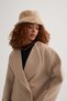 Qulıne Women's Short Cashmere Coat Brown - 4