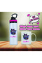 Kuromi Printed Water Bottle and Mug - 002