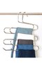 Metal Clothes Hanger with 5 Compartments - Clothes Pantalon Scarf Scarf Clothing Wardrobe Organizer Organizer - 4