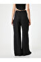Linen Blended Trousers with Wide Leg and Tie Detail - 4