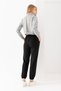Women's Black Modal Fabric High Waist Double Pocket Soft Textured Rubber Leg Detailed Sweatpants - 7