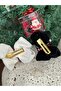 Luxurious New Year's Gift, Fancy Boxed Velvet Glitter 3D Santa Claus Bow Patterned Clasp Clip, Red - 5